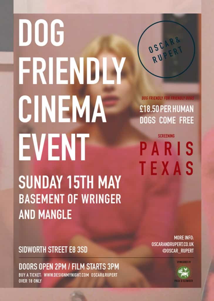 London Dog Events - Oscar & Rupert Dog Friendly Cinema May
