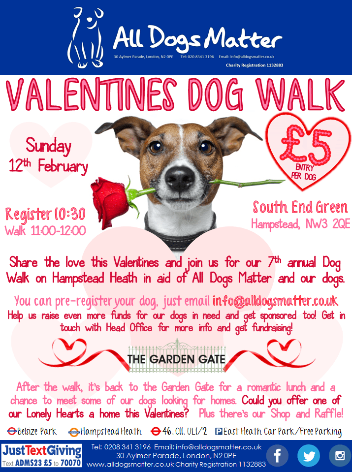 All Dogs Matter Valentines Walk 2017